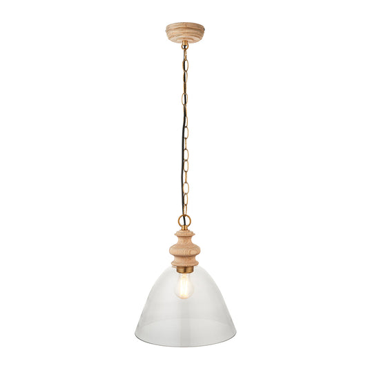 Natural ash, brushed aged brass plate