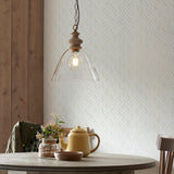 Natural ash, brushed aged brass plate