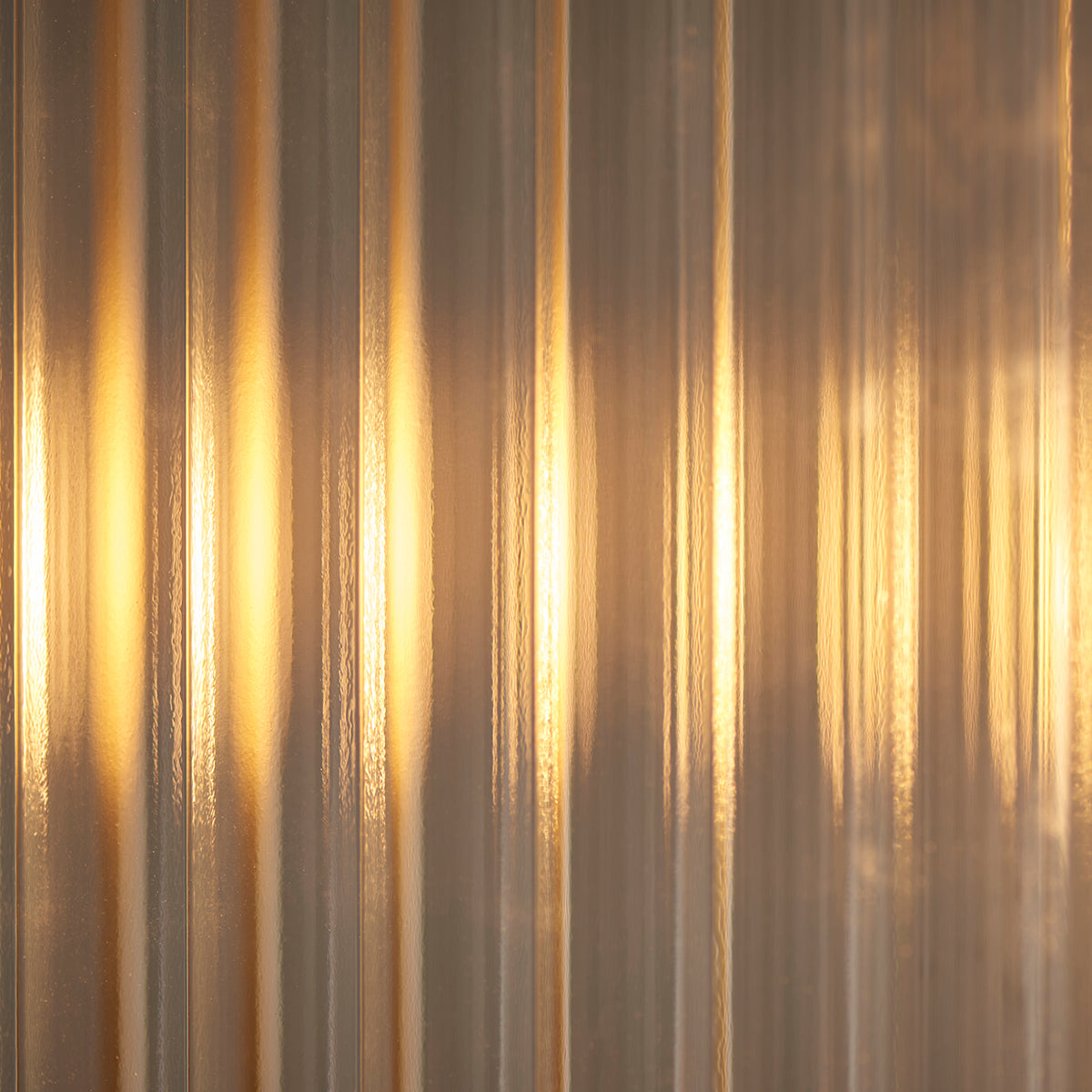 Antique brass plate & clear ribbed glass