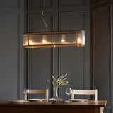 Antique brass plate & clear ribbed glass