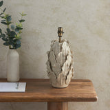 Ivory crackle glaze & brushed aged brass plate