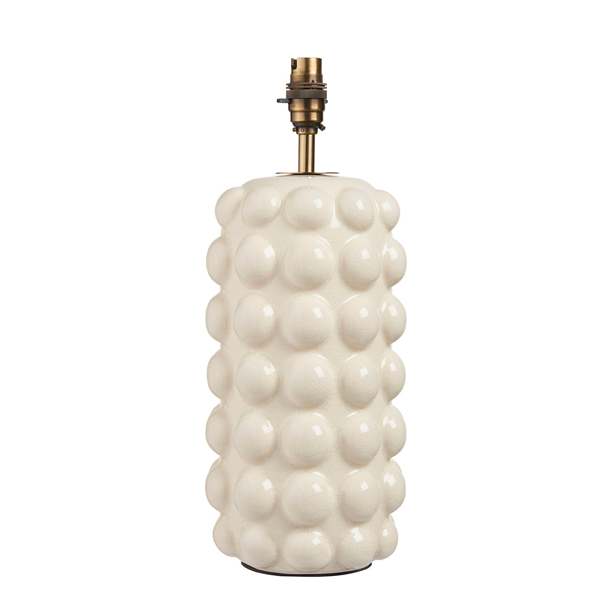 White crackle glaze & brushed aged brass plate