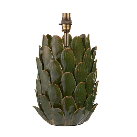 Dark olive glaze & brushed aged brass plate