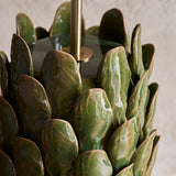 Dark olive glaze & brushed aged brass plate