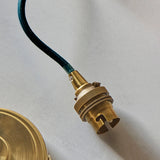 Brushed aged brass plate & blue flex