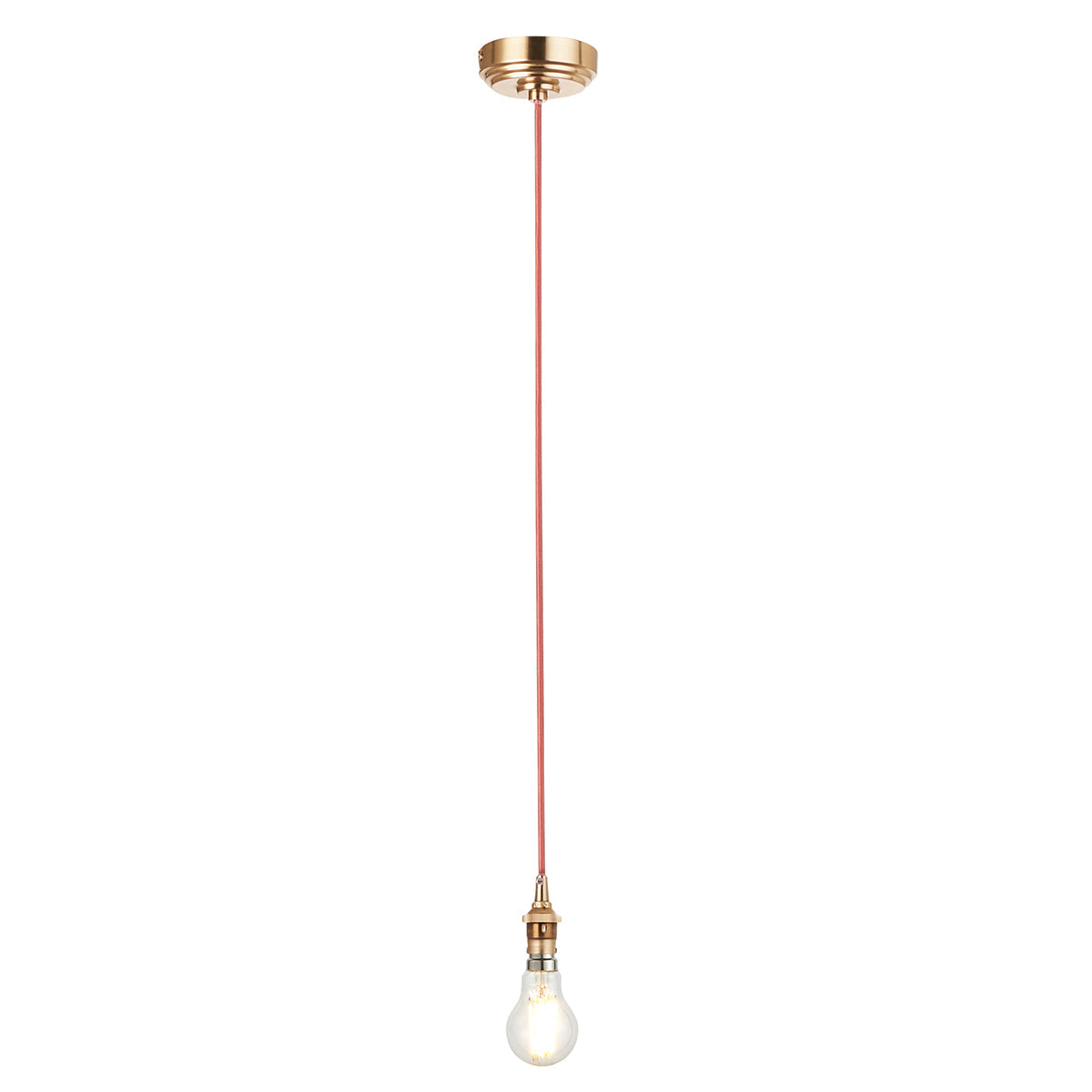 Brushed aged brass plate & red flex
