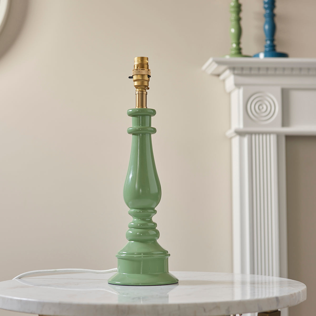 Cotswold green & warm brass plate