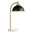Matt black, antique brass plate & grey marble
