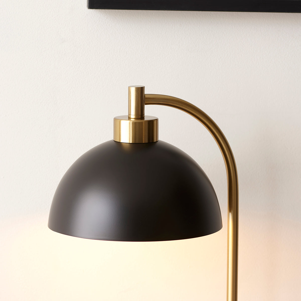 Matt black, antique brass plate & grey marble
