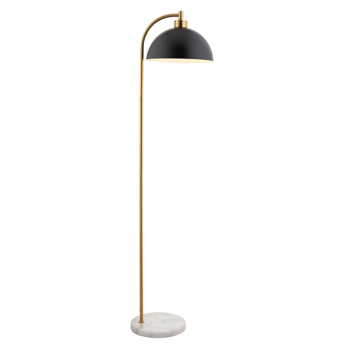 Matt black, antique brass plate & grey marble