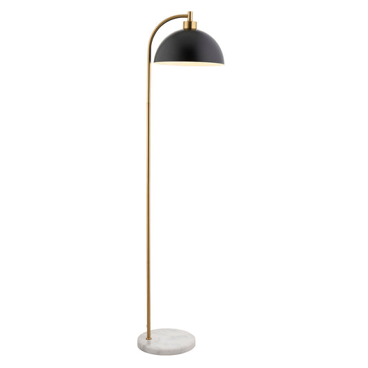 Matt black, antique brass plate & grey marble