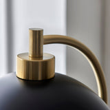 Matt black, antique brass plate & grey marble