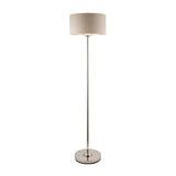 Brushed chrome plate & natural linen