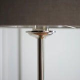 Brushed chrome plate & natural linen