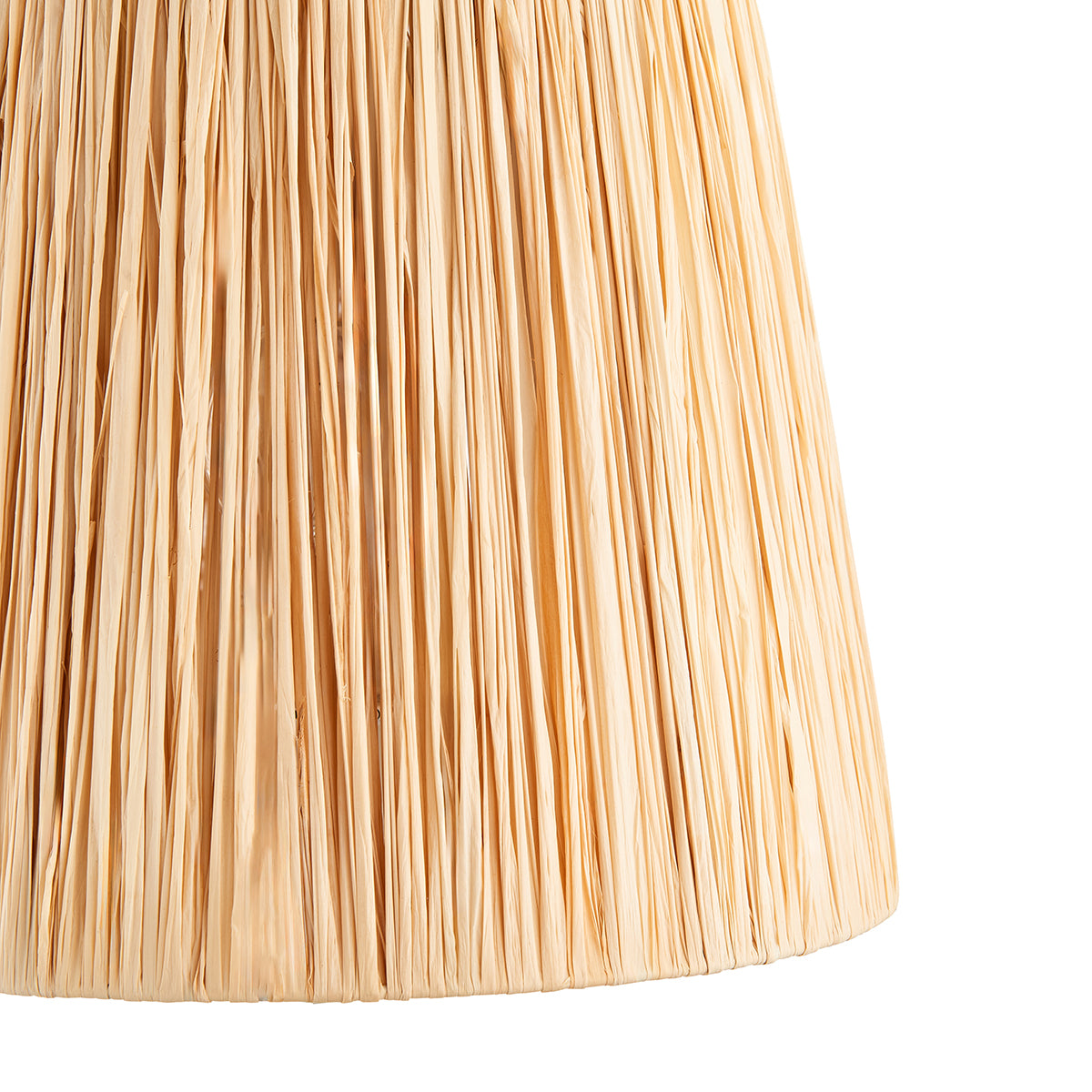 Natural raffia & matt black