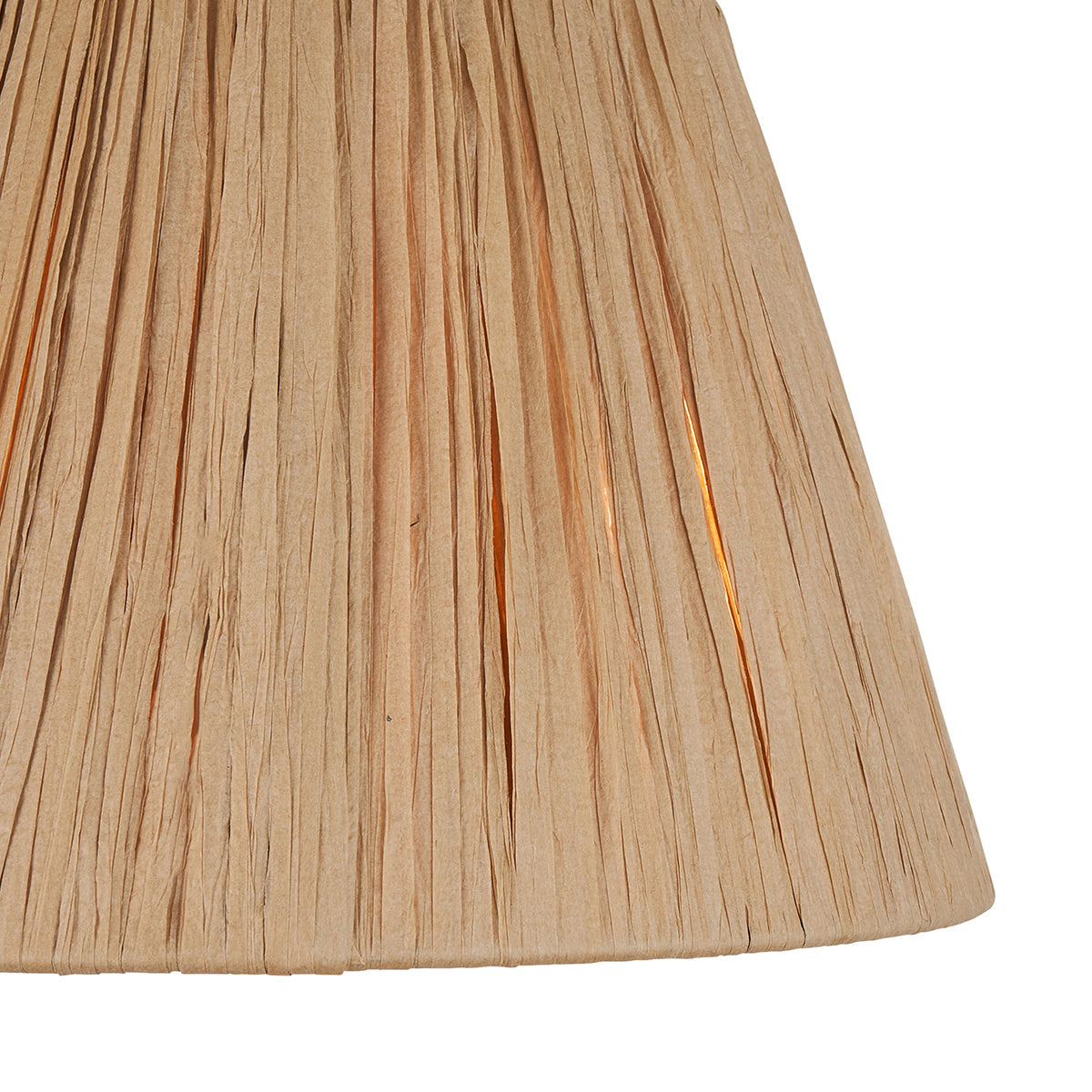 Natural raffia & matt black