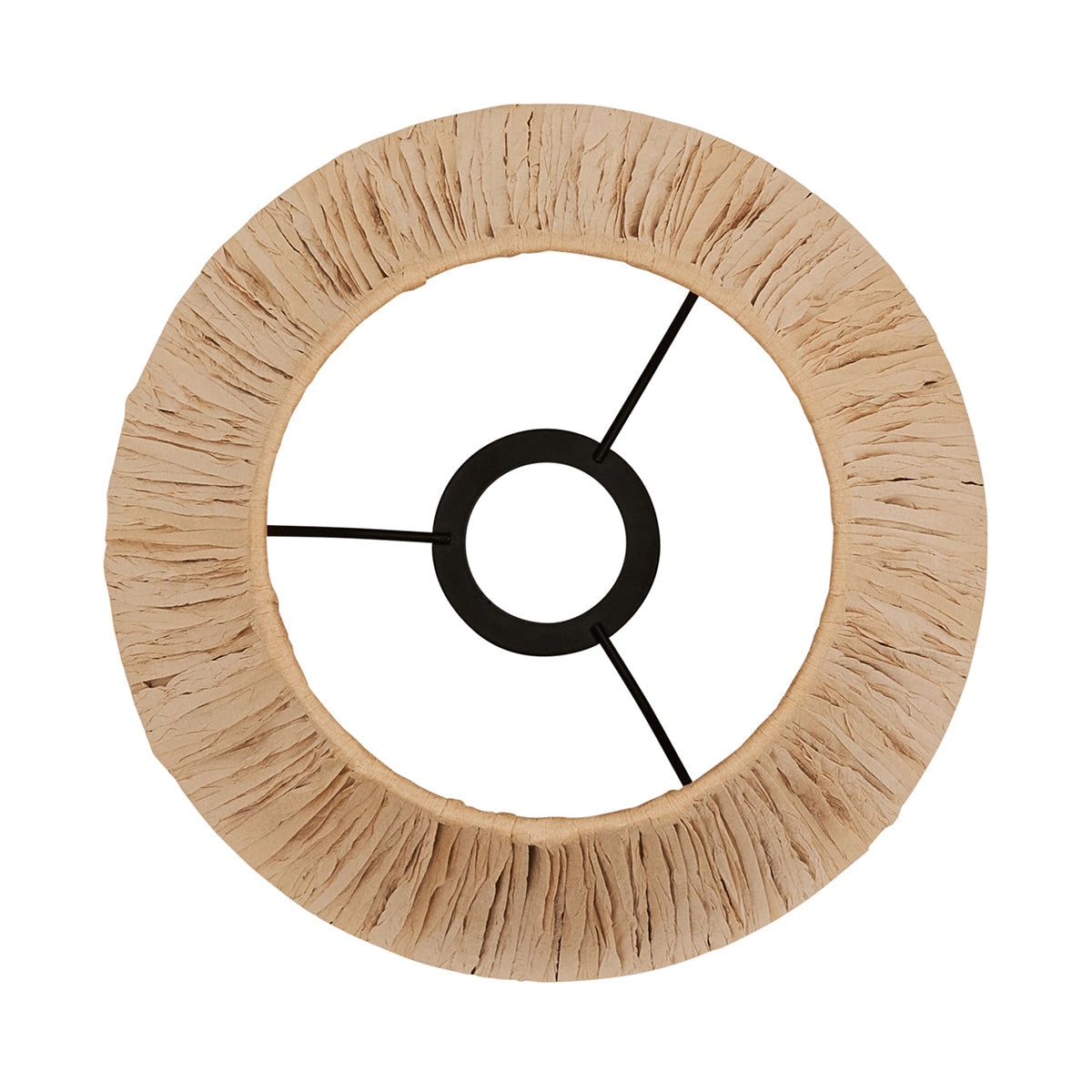 Natural raffia & matt black