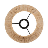 Natural raffia & matt black
