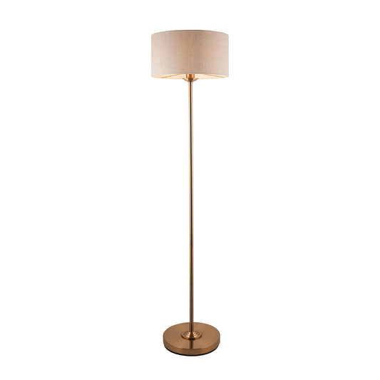 Vintage brass & natural linen