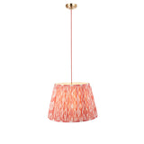 Brushed Aged Brass Red Flex & Coral Pink Fabric