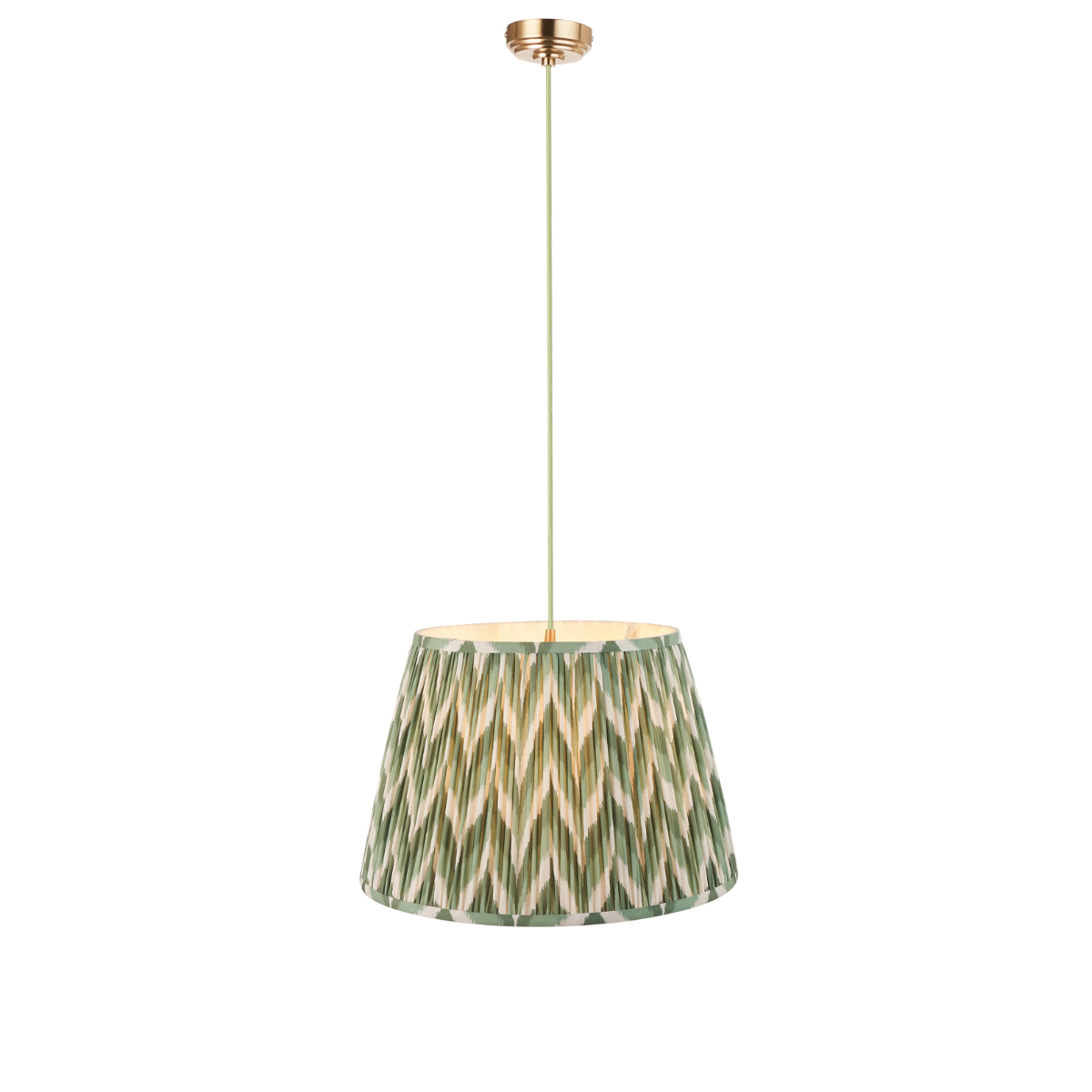 Brushed Aged Brass Green Flex & Cotswold Green Fabric