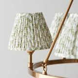 Brushed Aged Brass Plate & Herb Garden Green Fabric