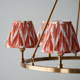 Brushed Aged Brass Plate & Apricot Orange Fabric
