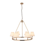 Brushed Aged Brass Plate & Vintage White Fabric