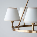 Brushed Aged Brass Plate & Vintage White Fabric