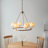 Brushed Aged Brass Plate & Vintage White Fabric