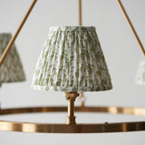 Brushed Aged Brass Plate & Herb Garden Green Fabric