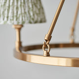 Brushed Aged Brass Plate & Herb Garden Green Fabric
