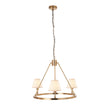 Brushed Aged Brass Plate & Vintage White Fabric