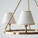 Brushed Aged Brass Plate & Vintage White Fabric