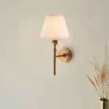 Brushed Aged Brass Plate & Vintage White Fabric