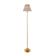 Brushed Aged Brass Plate & Pearl Grey Fabric