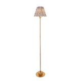 Brushed Aged Brass Plate & Pearl Grey Fabric