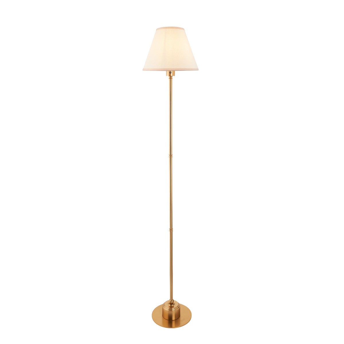 Brushed Aged Brass Plate & Vintage White Fabric