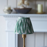 Brushed Aged Brass Plate & Cotswold Green Fabric