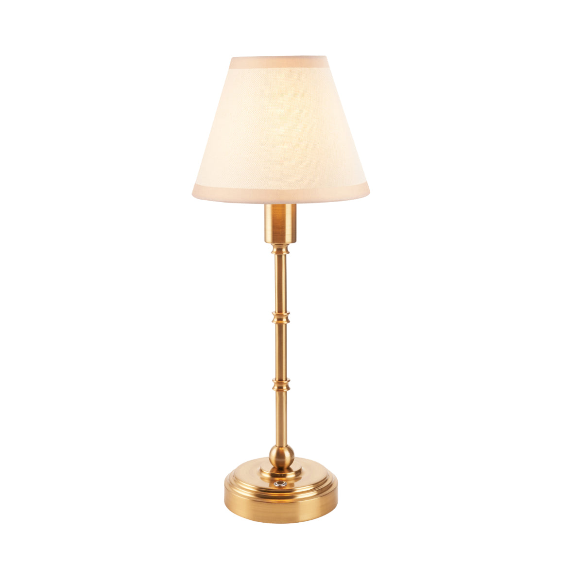 Brushed Aged Brass Plate & Vintage White Fabric