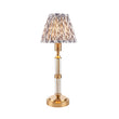 Brushed Aged Brass Plate & Pearl Grey Fabric