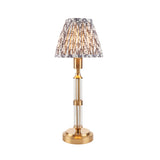 Brushed Aged Brass Plate & Pearl Grey Fabric