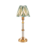 Brushed Aged Brass Plate & Cotswold Green Fabric
