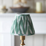 Brushed Aged Brass Plate & Cotswold Green Fabric