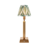 Brushed Aged Brass Plate & Cotswold Green Fabric
