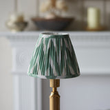 Brushed Aged Brass Plate & Cotswold Green Fabric