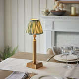 Brushed Aged Brass Plate & Cotswold Green Fabric