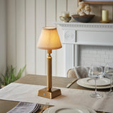 Brushed Aged Brass Plate & Vintage White Fabric