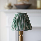 Brushed Aged Brass Plate & Cotswold Green Fabric