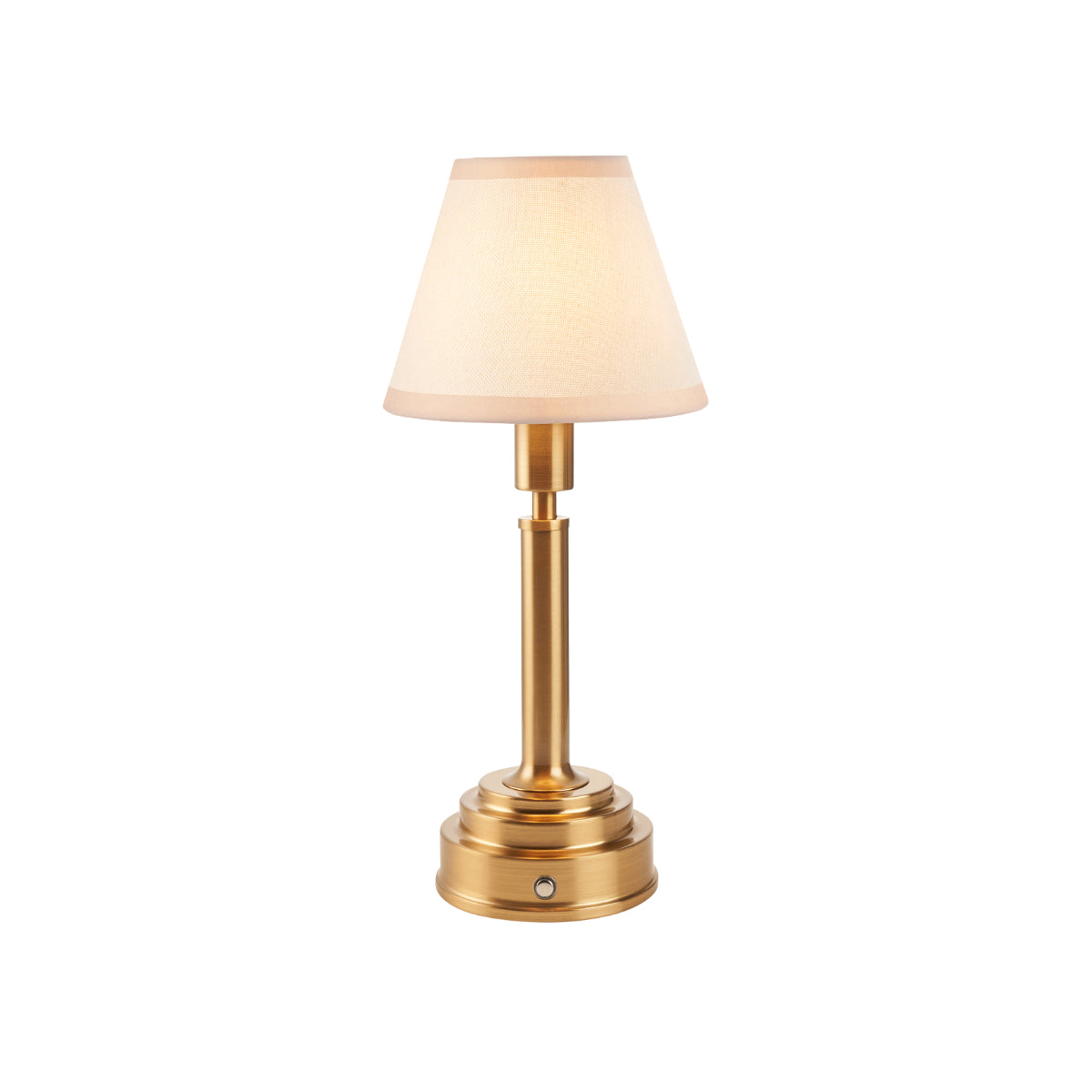 Brushed Aged Brass Plate & Vintage White Fabric